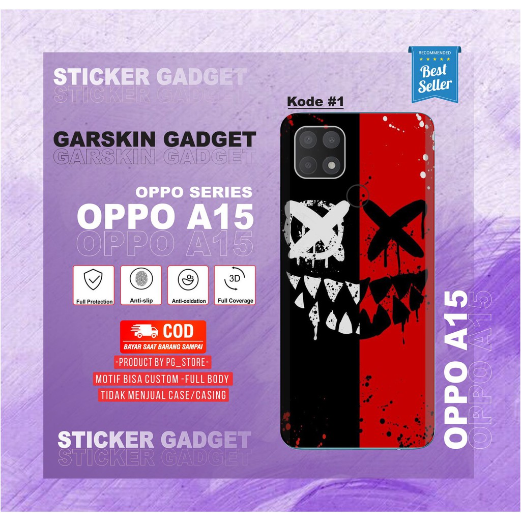 *PromoGet2* Oppo A15 Stiker Garskin HP/Case Custom Dan COD