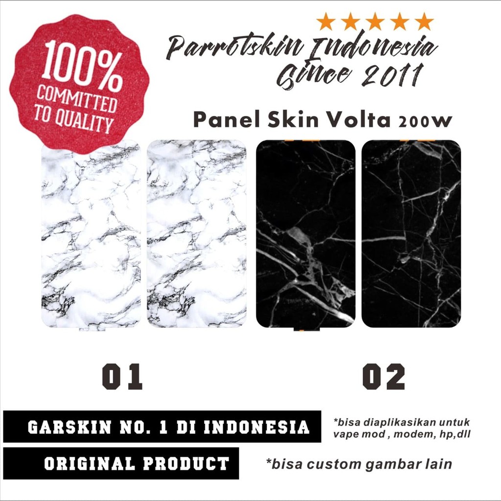 - Volta 200w Marble Edition Garskin Custom Bahan Premium Terlaris COD