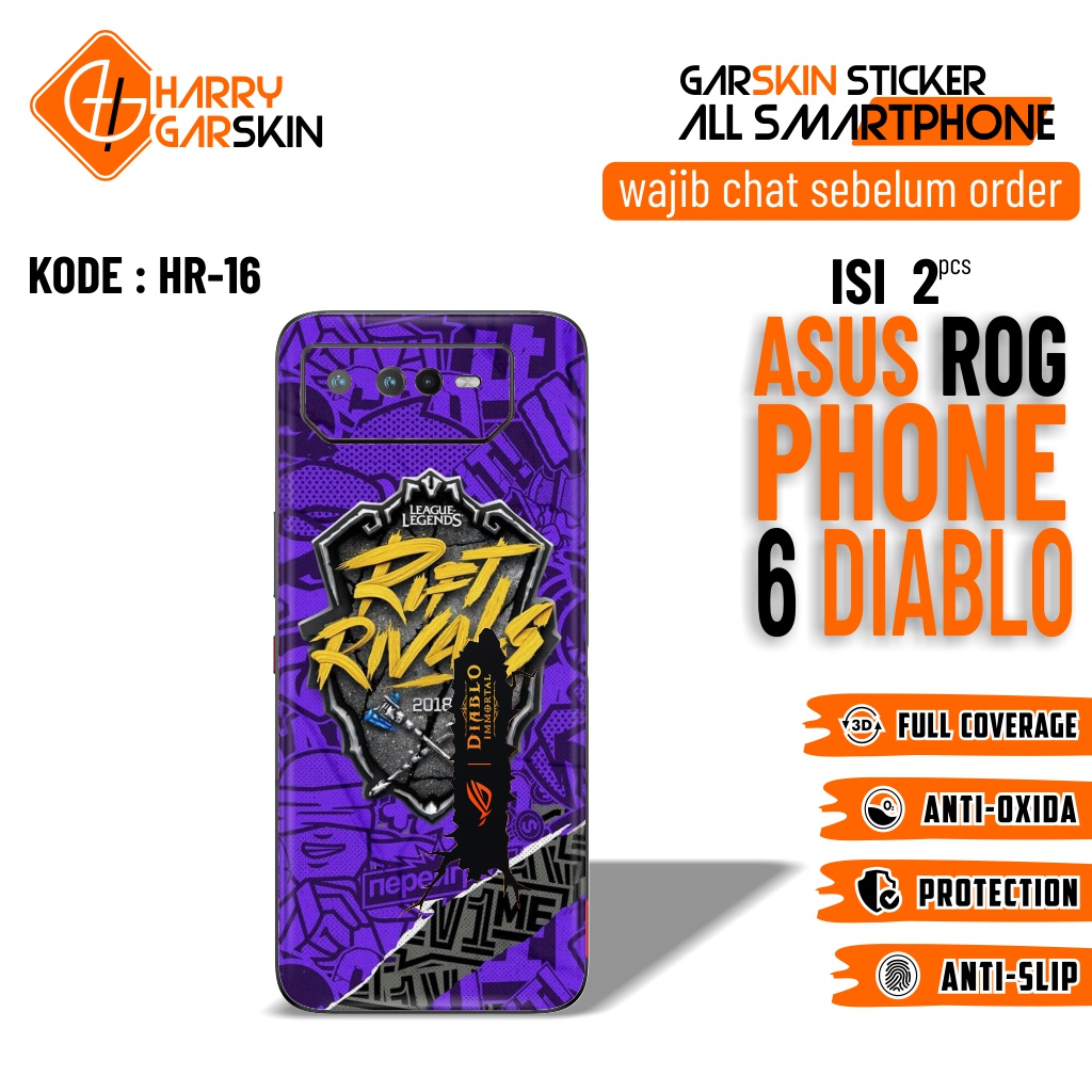*PromoGet2* Asus Rog Phone 6 Stiker Garskin HP/Case Custom Dan COD