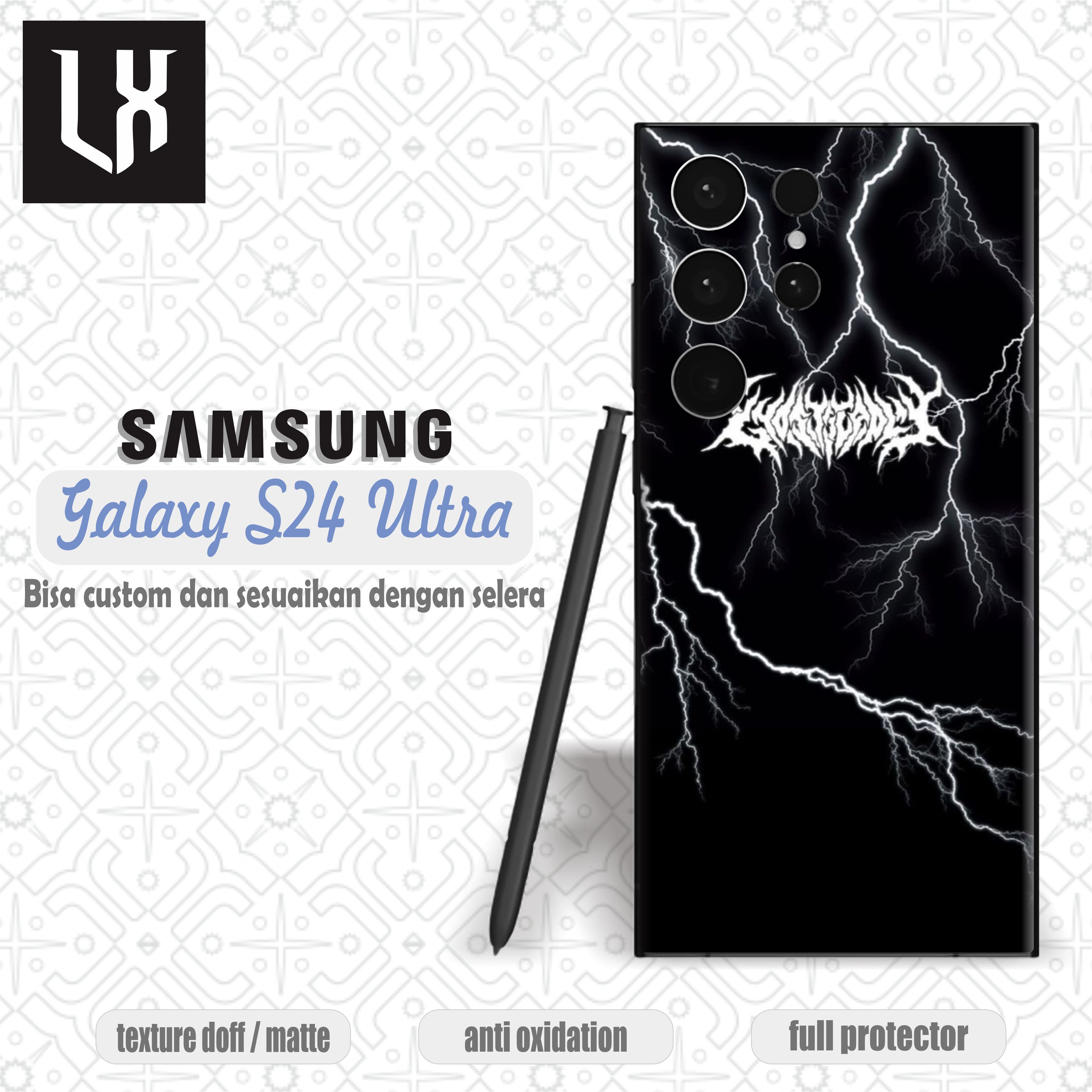 (pie2cis) Garskin Stiker Case Samsung Galaxy S24 Ultra Motif Drag-ous Free Custom Skin Protector