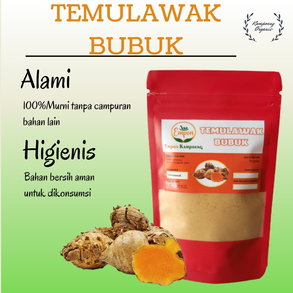 

* Temulawak Bubuk Serbuk Original Murni Herbal Rempah Bumbu Dapur Organik Minuman Kesehatan Asli Terlaris