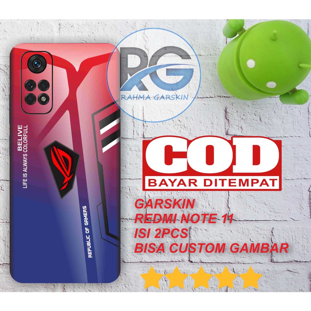 Get2pcs_ Garskin Redmi Note 11 Redmi Note 11 Pro Redmi Note 11 Pro 5g gamer Garskin stiker custom Da