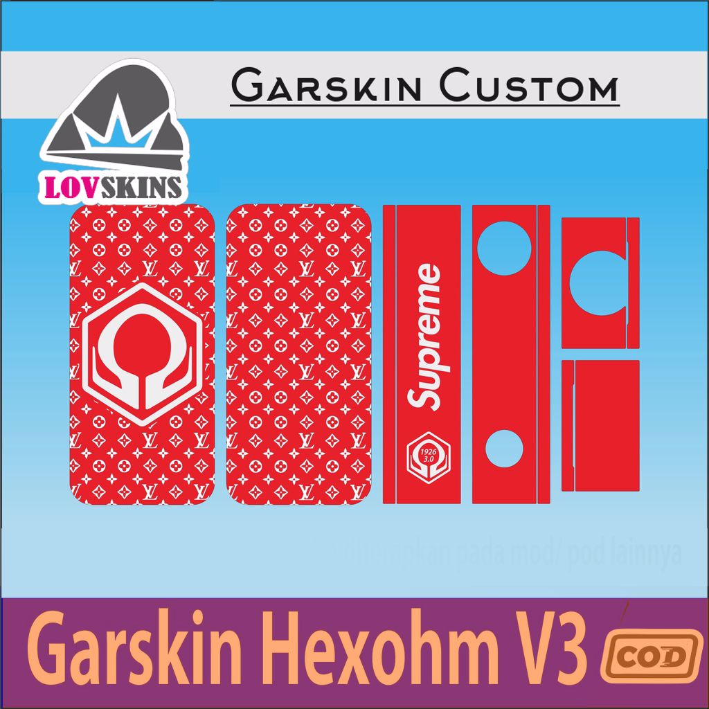 Garskin Skin Protector Stiker Case Hexohm V3 ( Variasi 2 ) Motif Bebas Custom