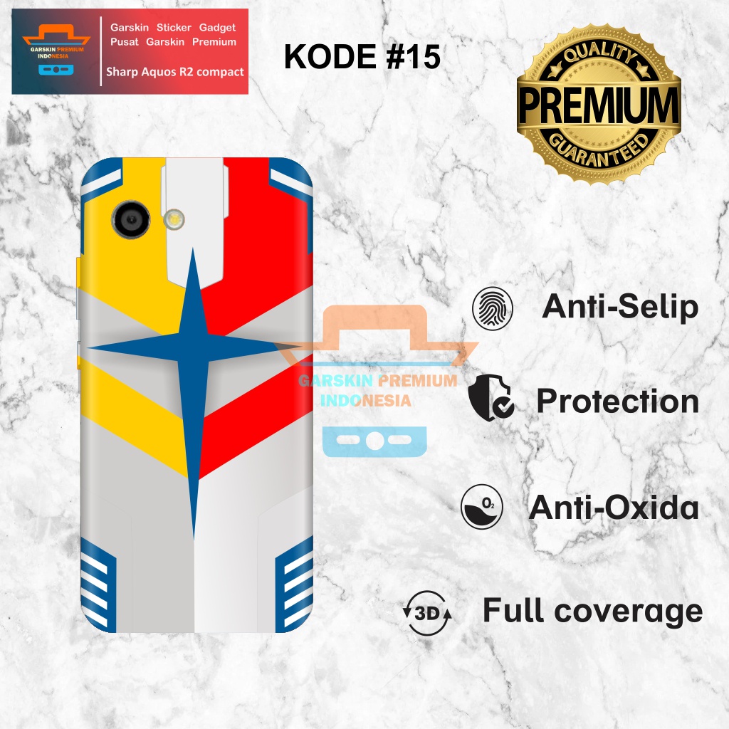 - Sharp Aquos R2 Compact Garskin Custom Bahan Premium Terlaris COD
