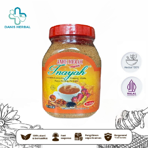 

* Jahe Merah Instan Plus Habbatussauda Gingseng Madu Propolis 330gr Inayah Terlaris