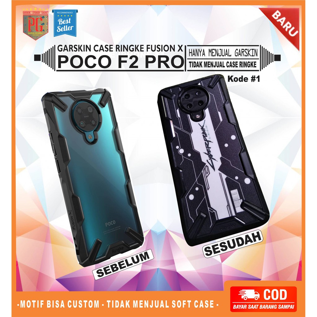 *PromoGet2* Ringke Poco F2 Pro Stiker Garskin HP/Case Custom Dan COD