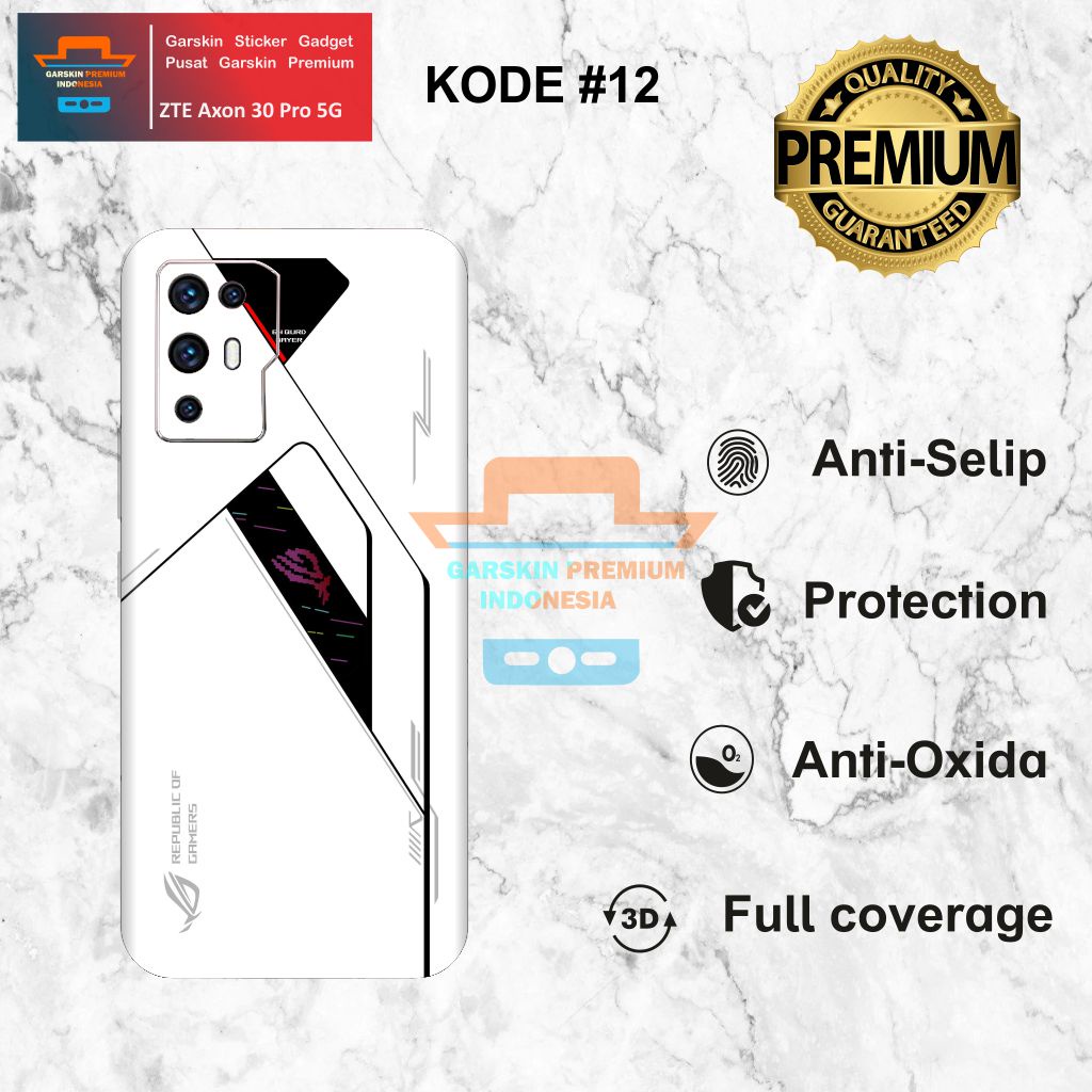 - ZTE Axon 30 Pro 5G Garskin Custom Bahan Premium Terlaris COD