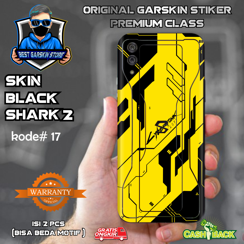 PromoGet2 - Black Shark 2 Stiker Casing/Garskin Bahan Maxdecal Custom
