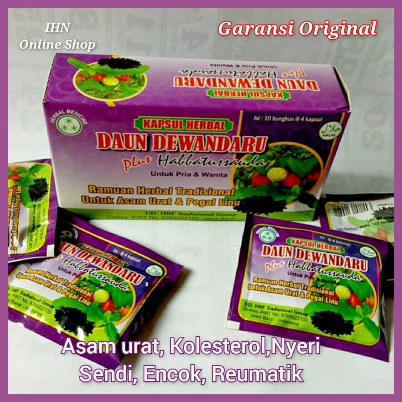 

* Jamu Asam Urat Kolesterol Herbal Ampuh Kapsul Daun Dewandaru Habbatussauda Obat Nyeri Otot Sendi Terlaris