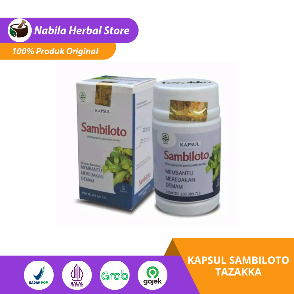 

* Kapsul Sambiloto Tazakka 60 Kapsul Terlaris