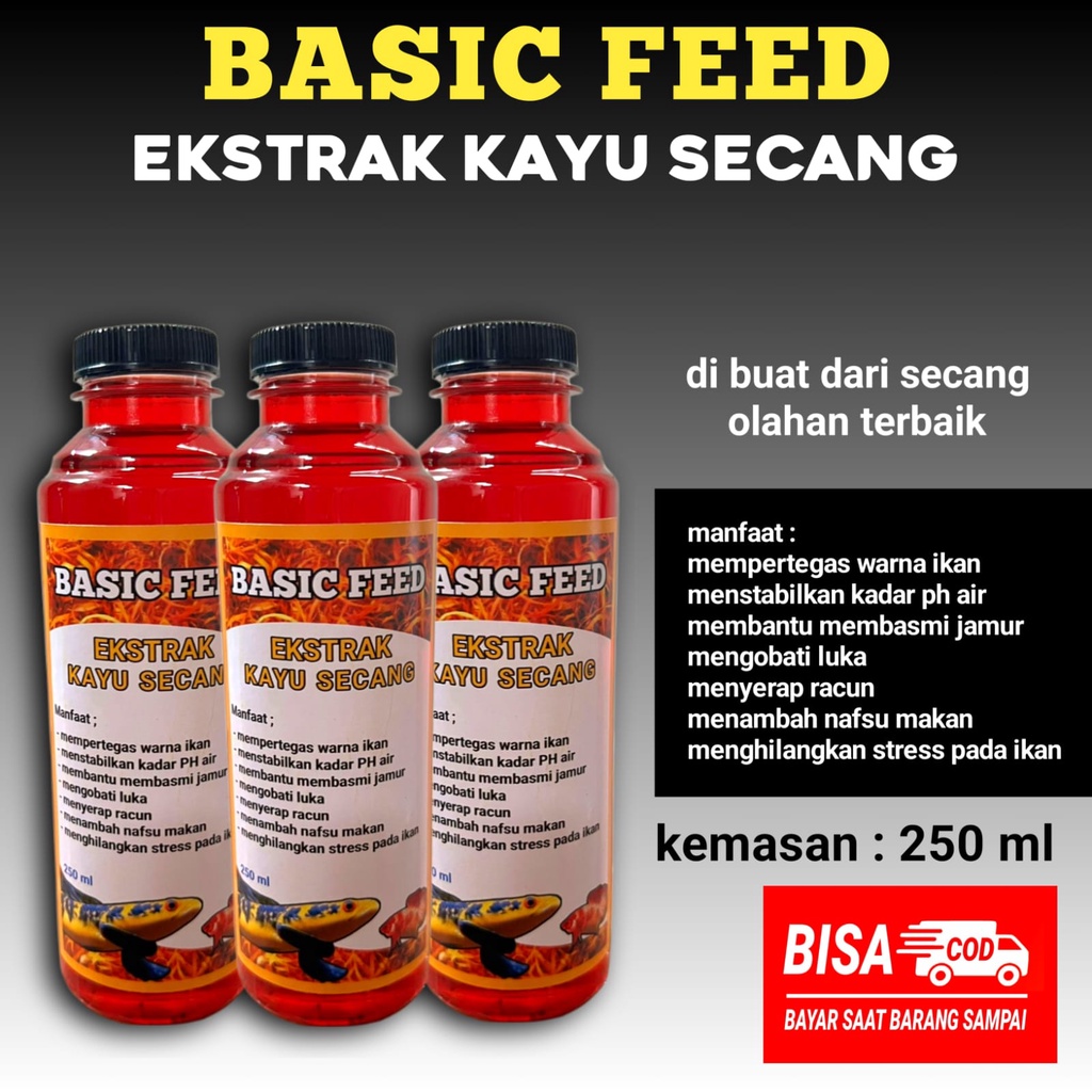 

* Ekstrak Kayu Secang 250ml Basic Feed Untuk Ikan Hias Terlaris