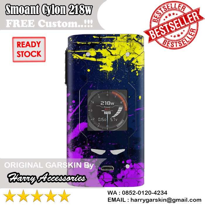 - 2Pcs Custom Mod Vapor Smoant Cylon 218w Garskin/Case Wrap MAXDECAL Bisa COD