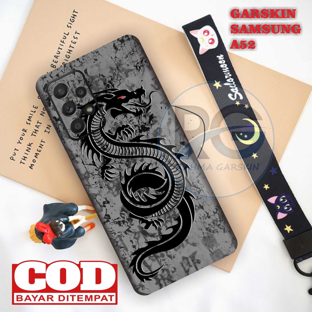 Get2pcs_ Garskin motif dragon samsung A52 stiker samsung A52 Garskin stiker custom Dan Cod