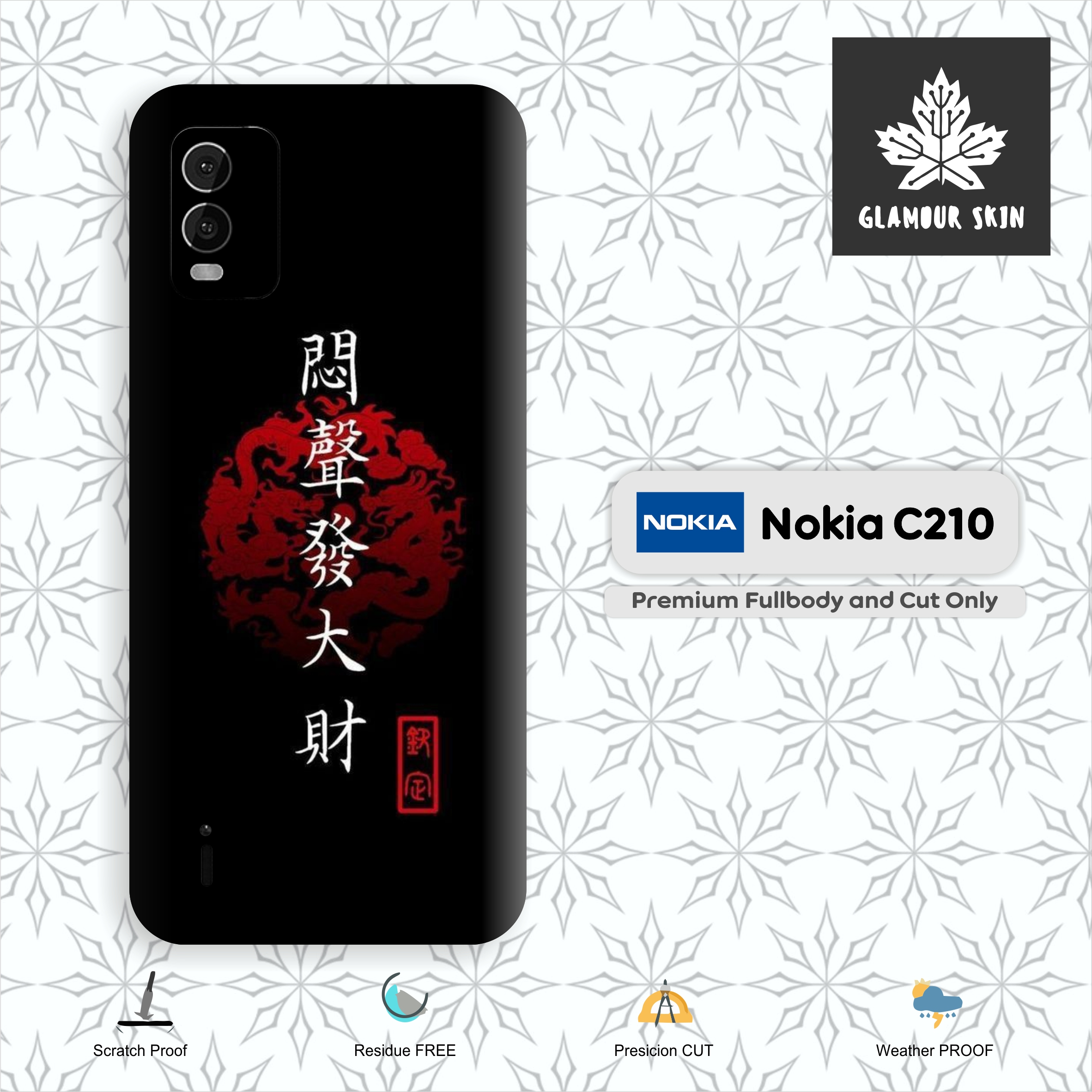 (2PCS) Nokia C210 Fullbody Garskin Case/Stiker Protector Free Customs & COD Variasi