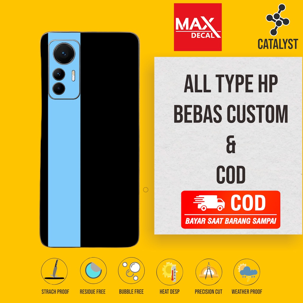 Xiaomi 12 Lite 157 Garskin/Stiker Case Bisa Custom Motif - 2Pcs