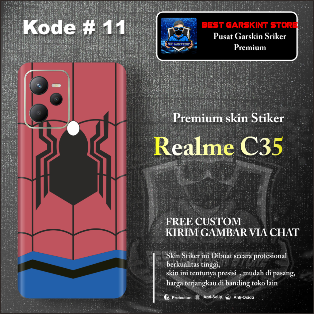 Get2pcs_ Garskin realme C35 1115 Garskin stiker custom Dan Cod