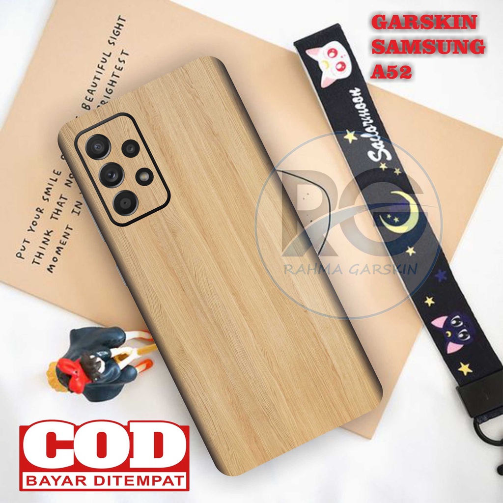 Get2pcs_ Garskin samsung A52 samsung A52wood Garskin stiker custom Dan Cod