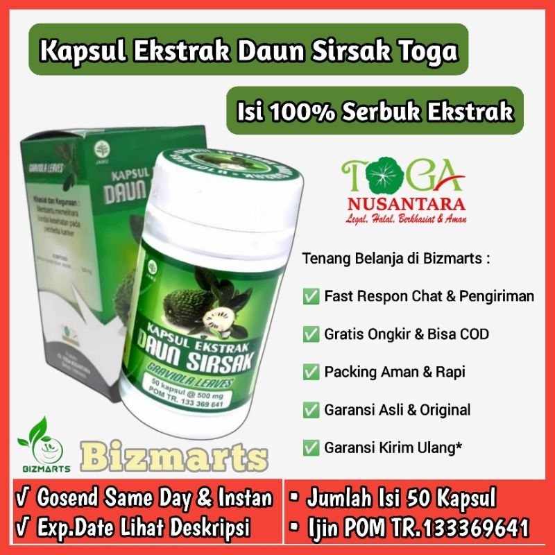 

* Kapsul Ekstrak Daun Sirsak Bpom Obat Herbal Kanker Tumor Terlaris