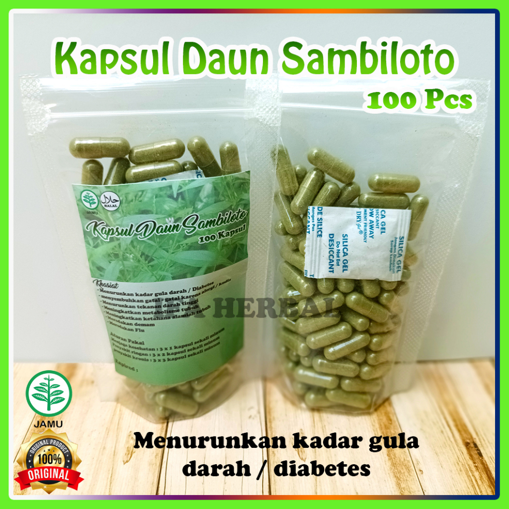 

* Kapsul Ifa Herbal Daun Sambiloto Bubuk 100 Kapsul Original Obat Herbal Untuk Diabetes Darah Tinggi Gatal Gatal Dan Demam Terlaris