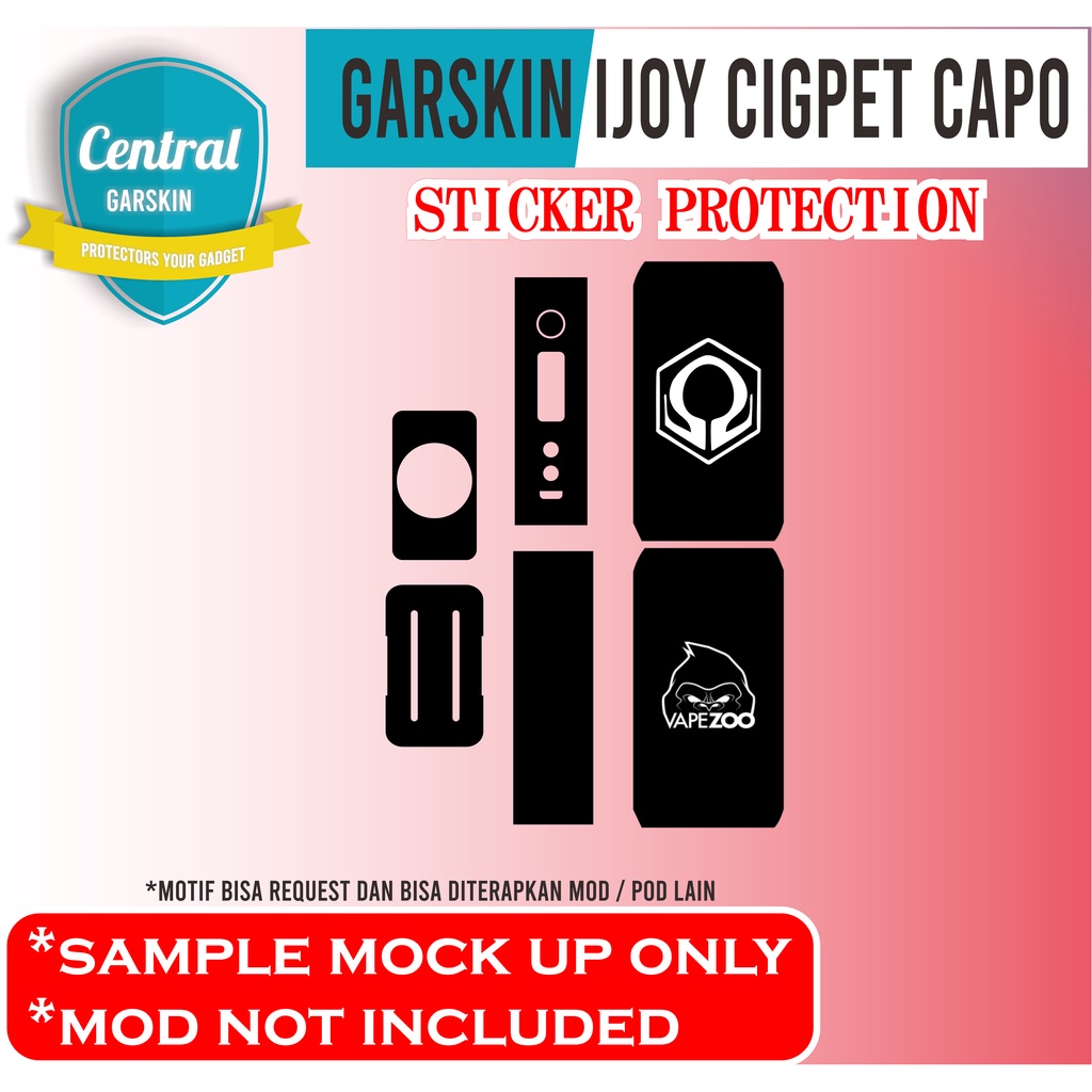 Get2Pcs Skin Garskin Cigpet Capo Case Garskin Casing COD Bisa Custom