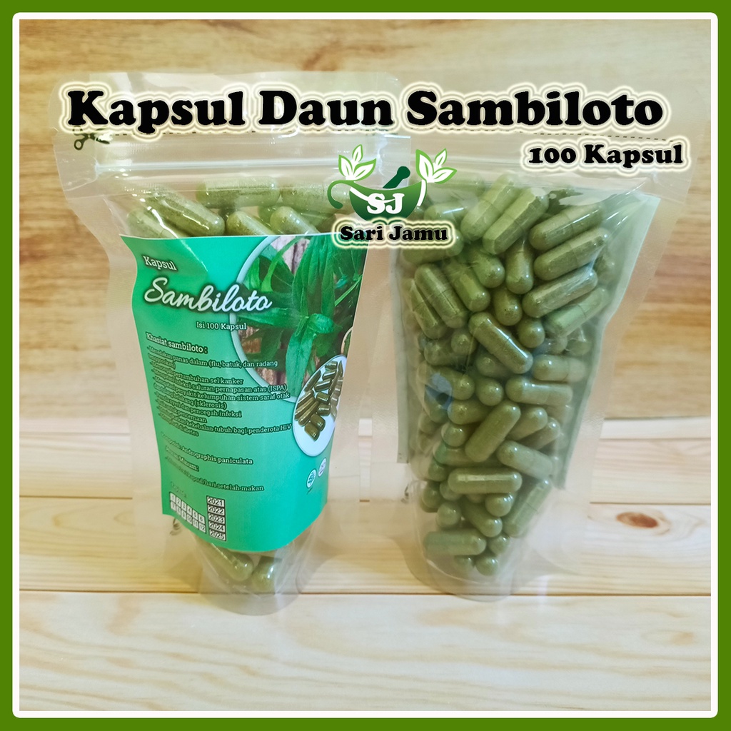 

* Kapsul Daun Sambiloto Sambiroto Bubuk Asli 100 Kapsul Obat Herbal Kesehatan Untuk Mengobati Diabetes Gatal Gatal Terlaris