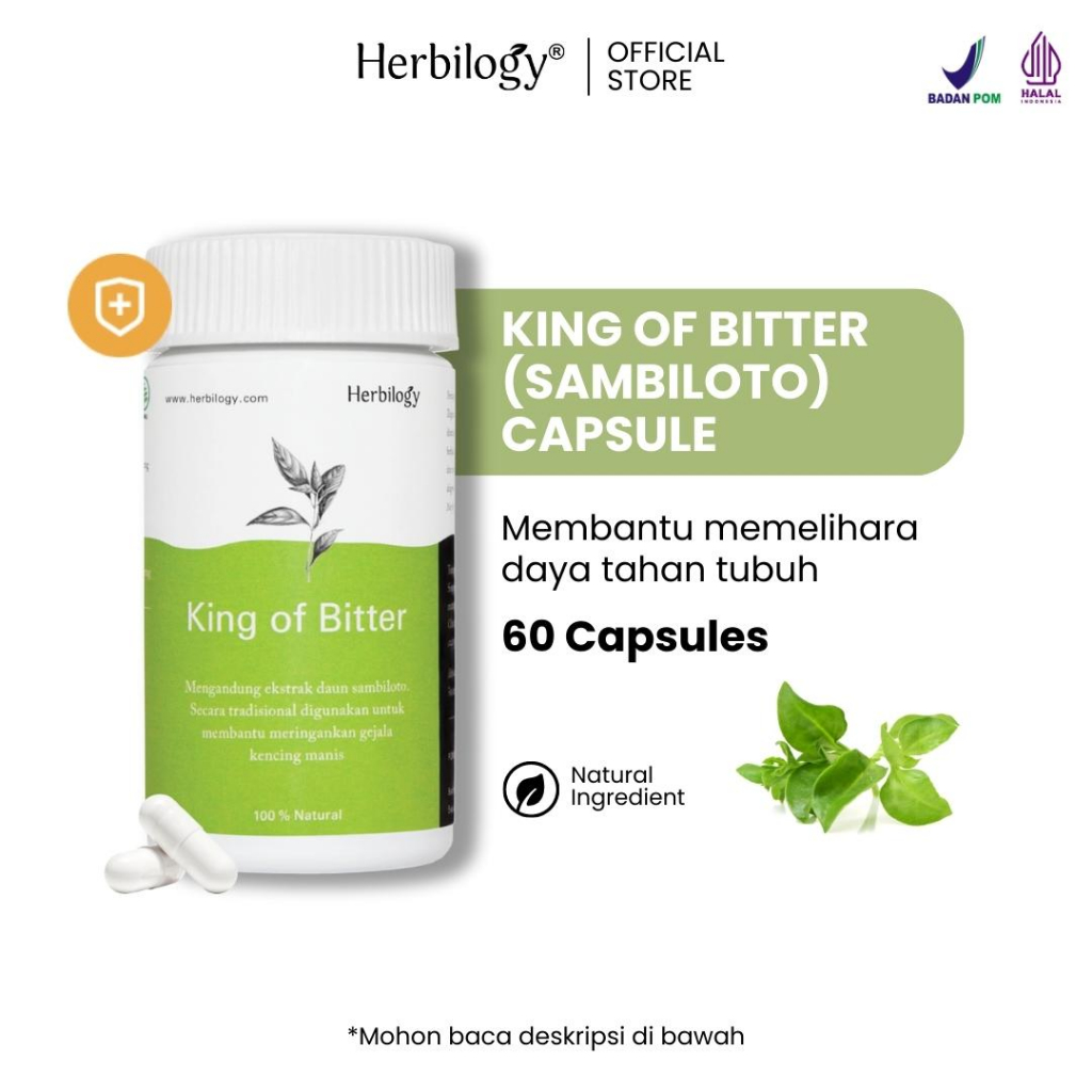 

* Herbilogy King Of Bitter Sambiloto 60 Kapsul Terlaris