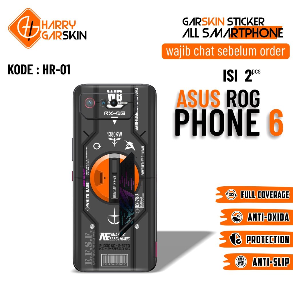 *PromoGet2* Asus Rog Phone 6 Stiker Garskin HP/Case Custom Dan COD