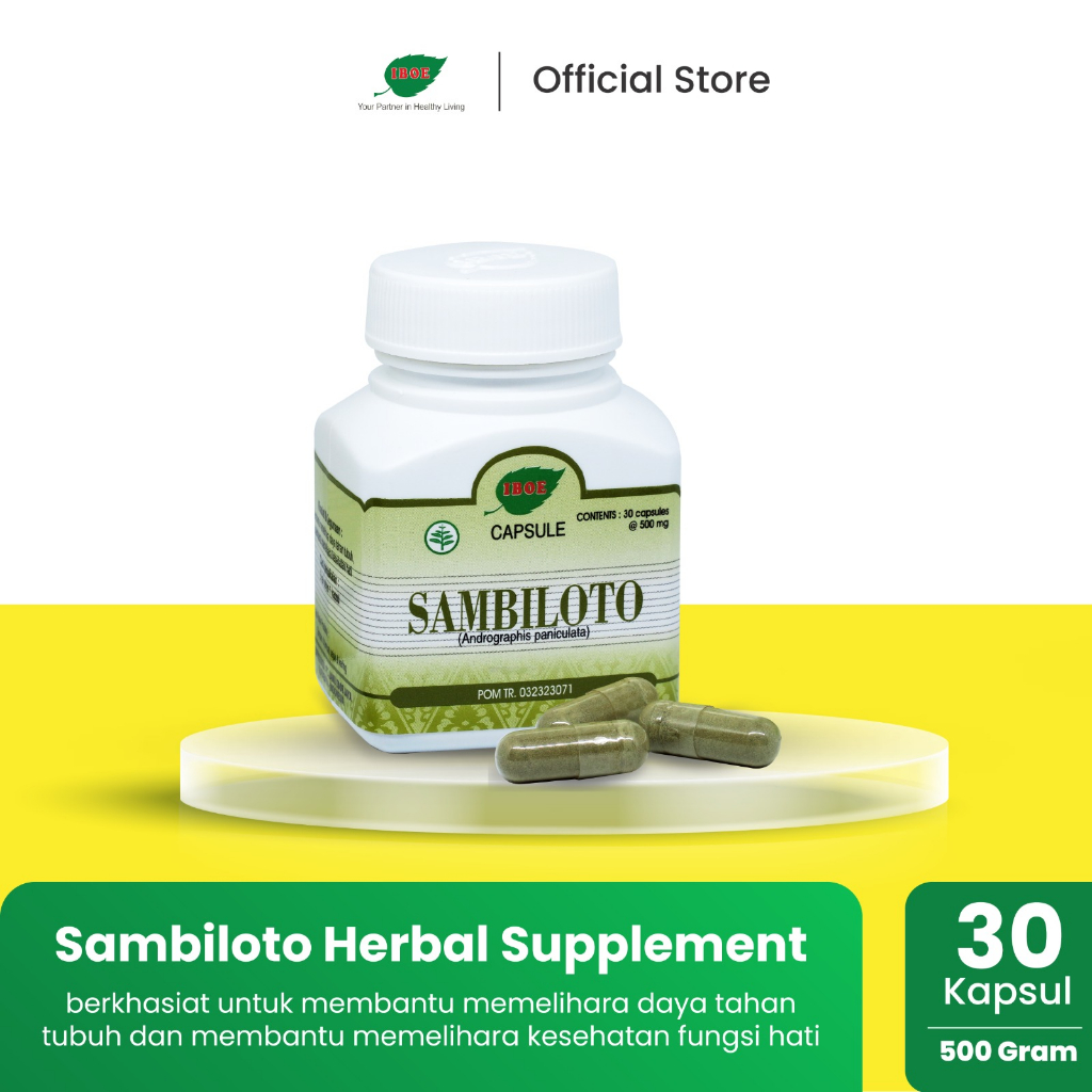 

* Jamu Iboe 1 Botol Sambiloto Herbal Supplement 30 Kapsul Terlaris
