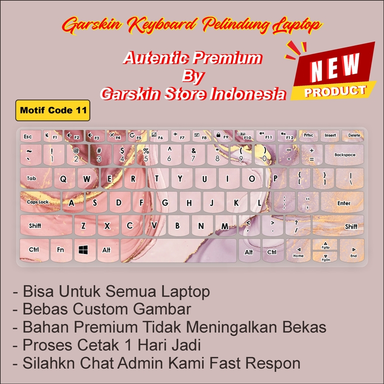 *PromoGet2* Garskins Pelindung Keyboard Laptop E 1115 Request Stiker Garskin HP/Case Custom Dan COD