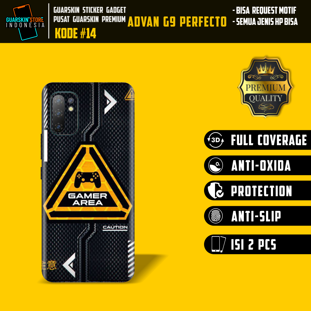 - Advan G9 Perfecto Garskin Custom Bahan Premium Terlaris COD