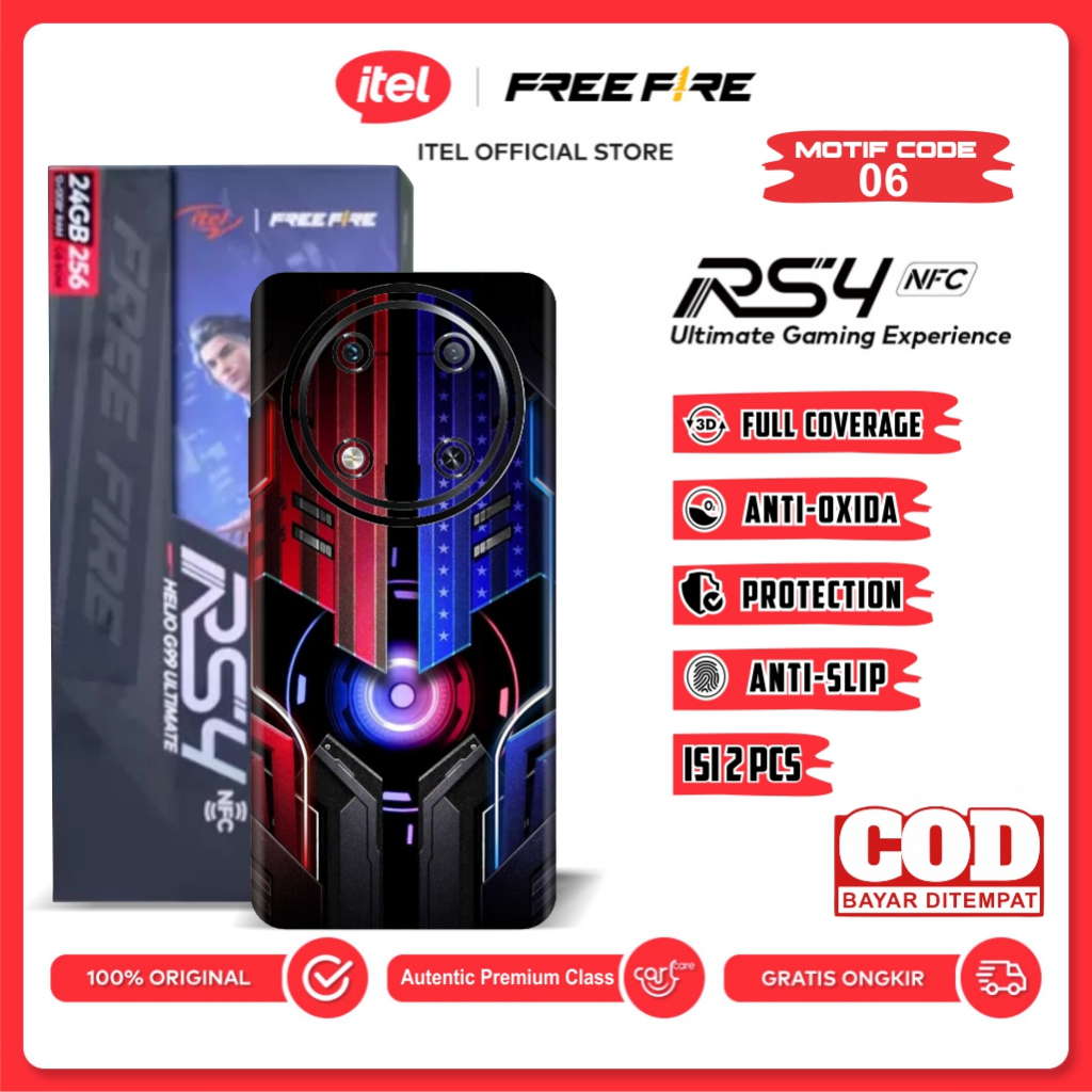 *PromoGet2* Itel Rs4 Stiker Garskin HP/Case Custom Dan COD
