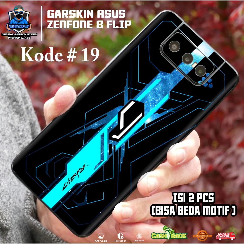 - Zenfone 8 Flip Garskin Custom Bahan Premium Terlaris COD
