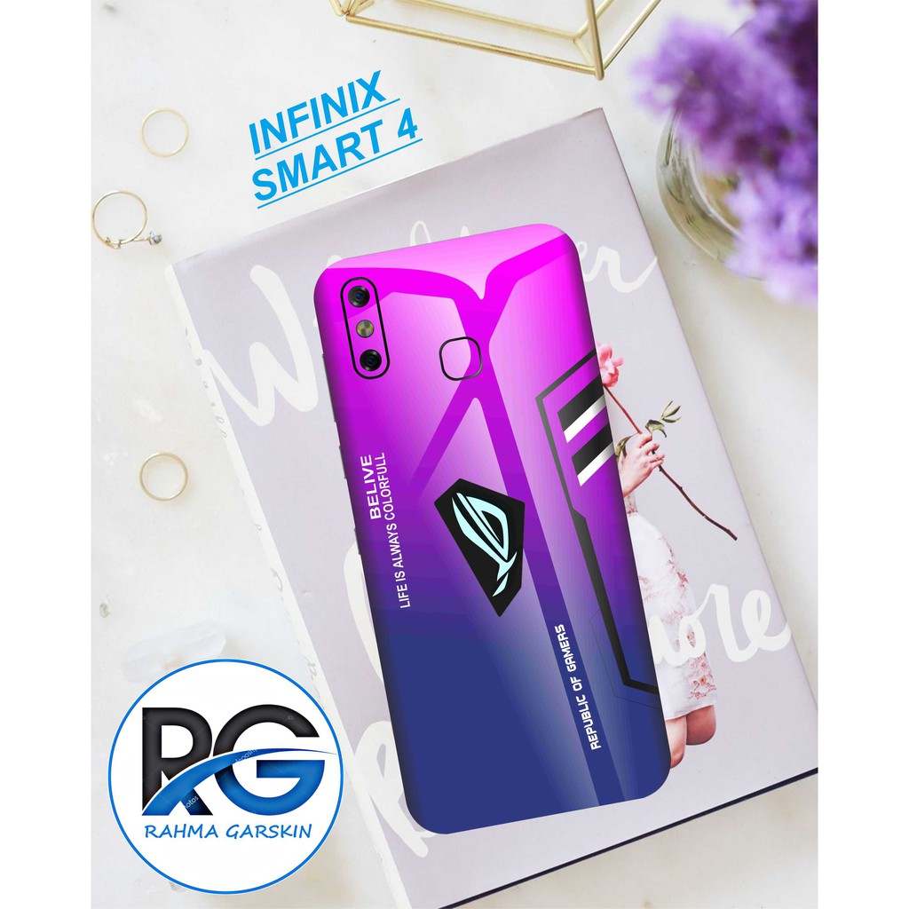 Get2pcs_ Garskin infinix Smart 4 rog Garskin stiker custom Dan Cod