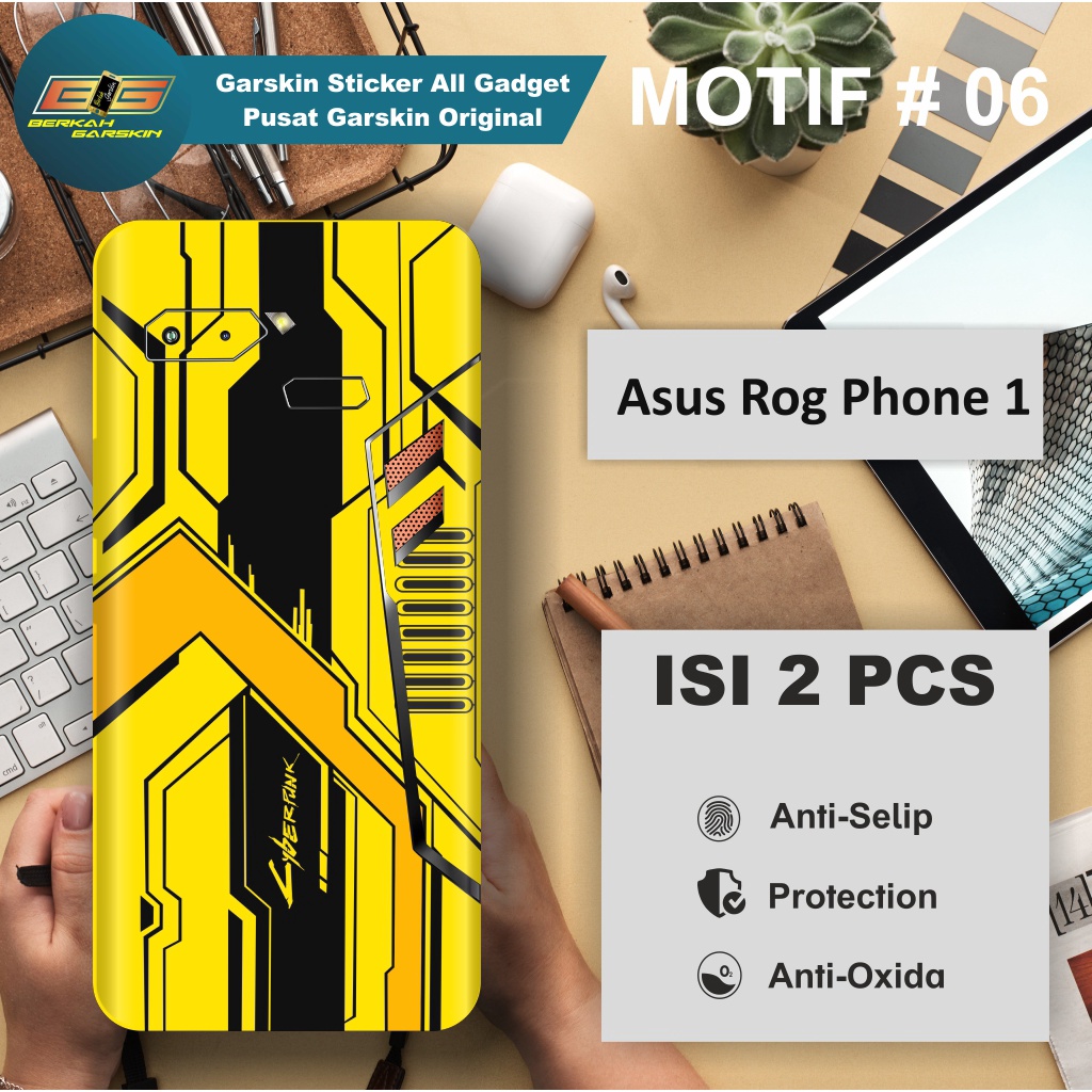 - 2Pcs Custom Stiker Asus Rog Phone 1 Garskin/Case Wrap MAXDECAL Bisa COD