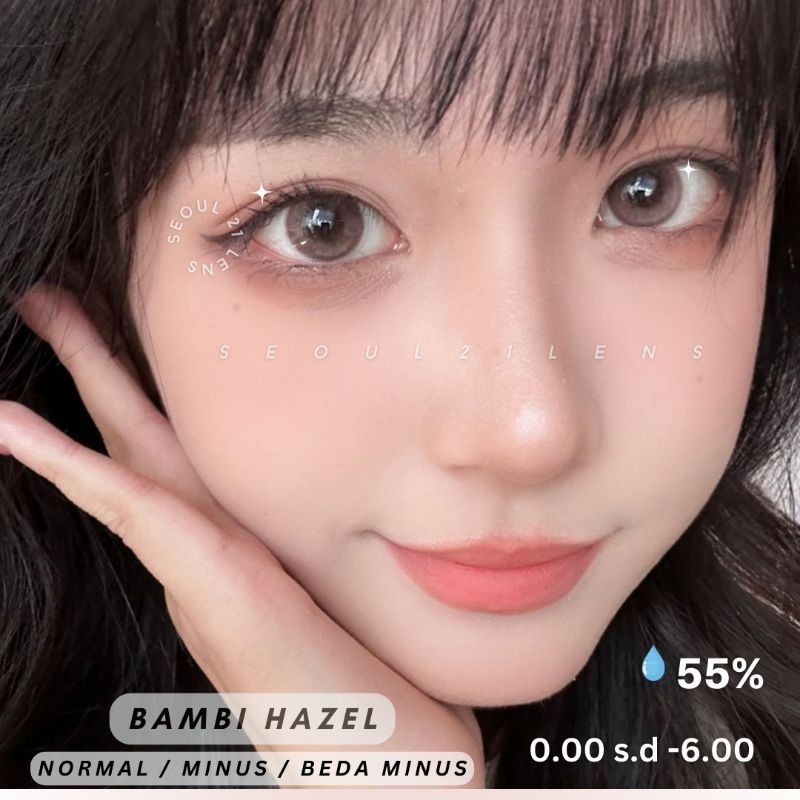 SOFTLENS BAMBI HAZEL NORMAL MINUS Original Made In Korea