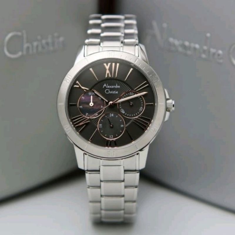 JAM TANGAN WANITA ALEXANDER CHRISTIE 2650 CHRONOGRAPH ORIGINAL STAINLESS STEEL
