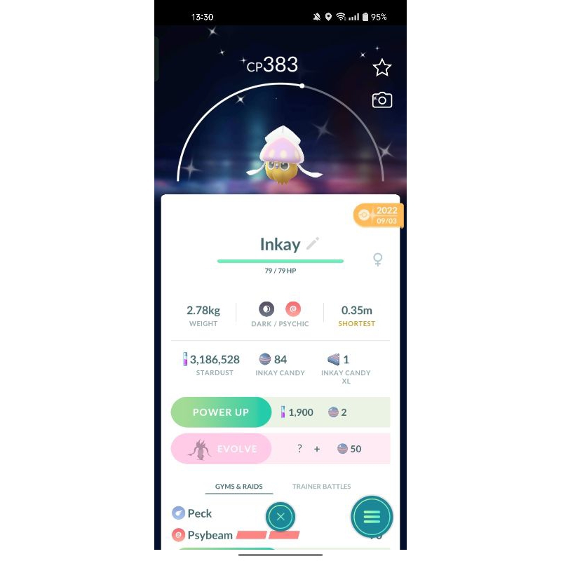 Pokemon Go Shiny Inkay