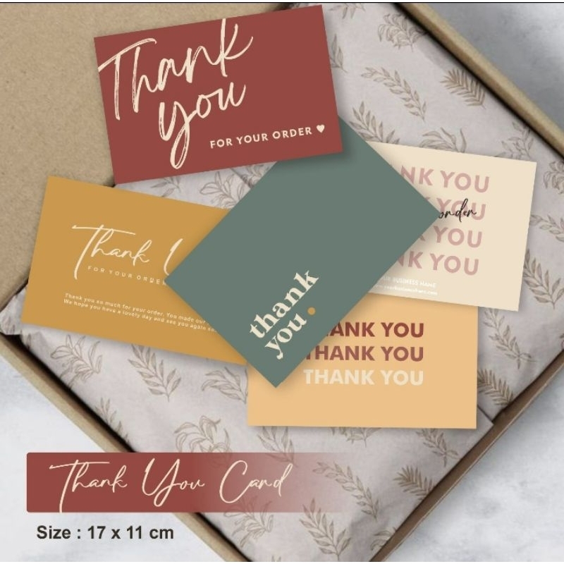 

Thank You Card Uk. 17 x 11 cm