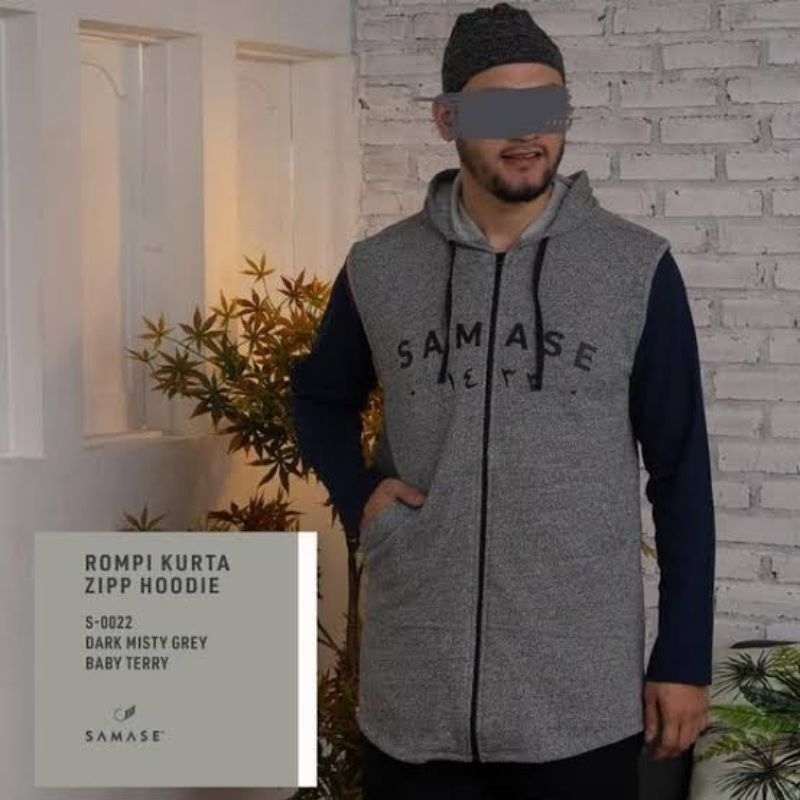 *Rompi Kurta Hoodie Zip Pdk S-002 Samase
