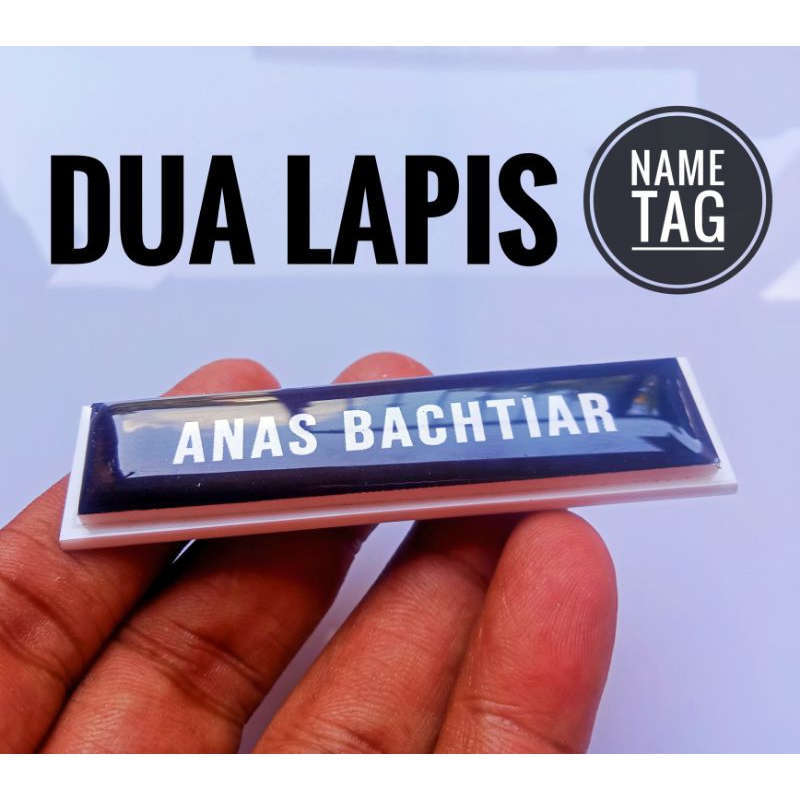 2 Layers Name Tag, Papan Nama Dada Dua Lapis