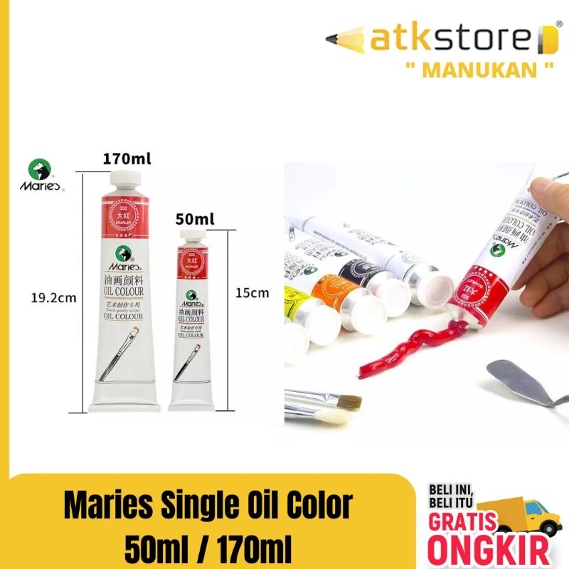 

Maries Single Oil Color 50 170 ml || Cat minyak marie's 50 ml 170 ml