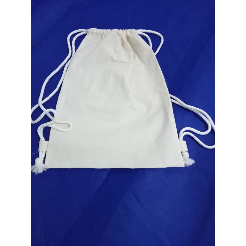 Tas Serut Blacu/ Tote Bag Blacu/ Pouch Blacu ( Putih Polos )
