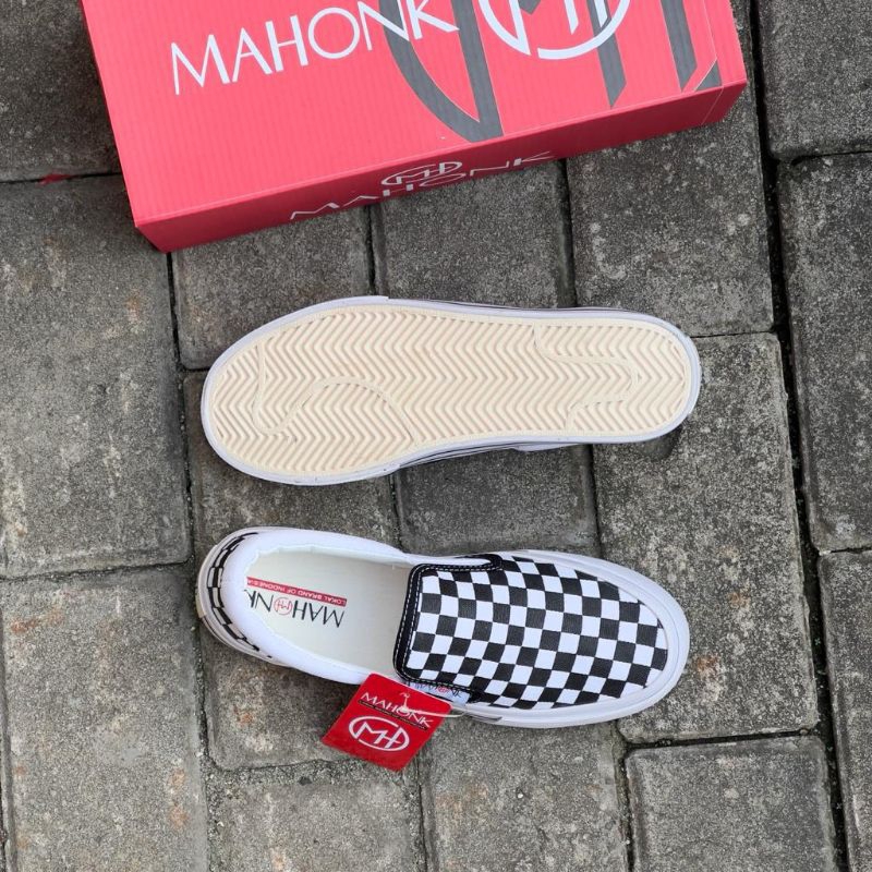 Sepatu Mahonk - Slip On Catur Gr2 Sepatu Sneakers Casual Pria Wanita Original Lokal Made in Indonesia