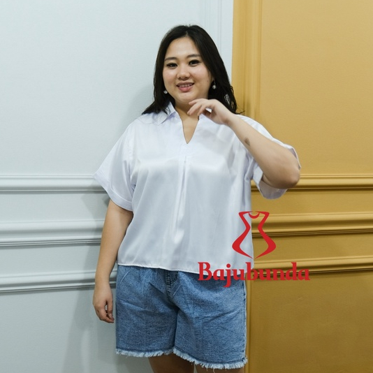 LD 130 Atasan Wanita Jumbo Blouse Big Size Bajubunda GRANDE