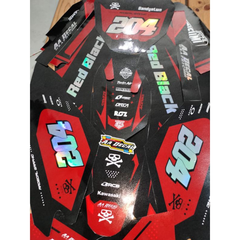 stiker decal crf konbinasi hologram