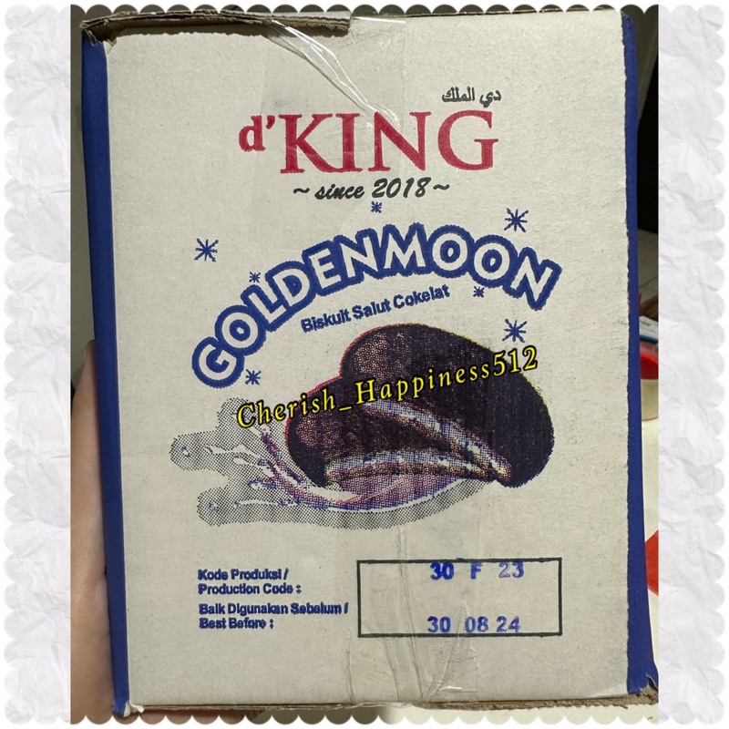 1 Pack isi 10 Sachet D’KING Goldenmoon ~ Biskuit Salut Cokelat