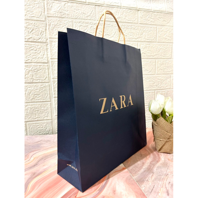 Paper Bag ZARA Biru Original Store ( Ready Stock JKT )