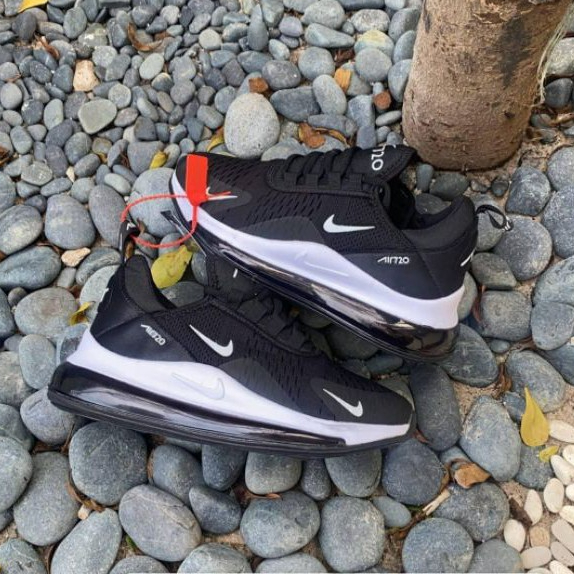 Sepatu Sneakers Pria Wanita N1ke Airmax 720 Black White Unisex