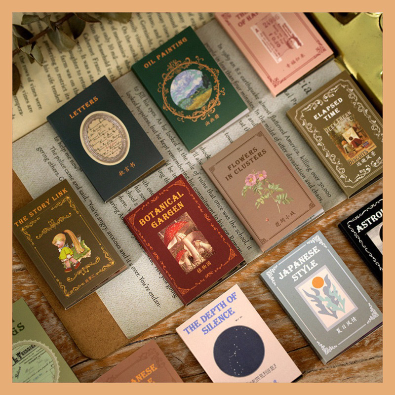 

50pcs Vintage Paper for Phone Deco Retro Stationery Supplies Litmus Paper Bullet Journal Scrapbooking Label Stickers