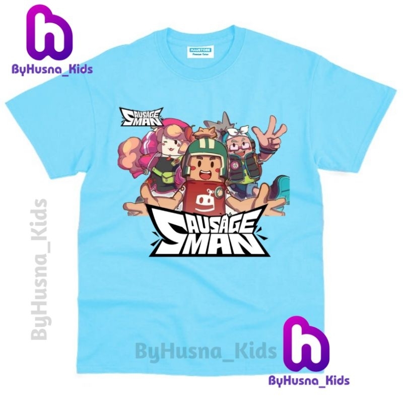 BAJU ANAK KAOS ANAK GAME SAUSAGE MAN SOSIS MAN ATASAN ANAK UNISEX COWO CEWE PAKAIAN ANAK BALITA BATI